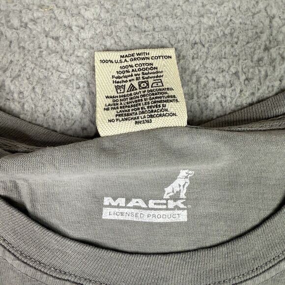 Mack Trucks Shirt Mens 3XL Gray Hero Of The Highway Bulldog Tee Ring Spun NWT - Picture 6 of 11